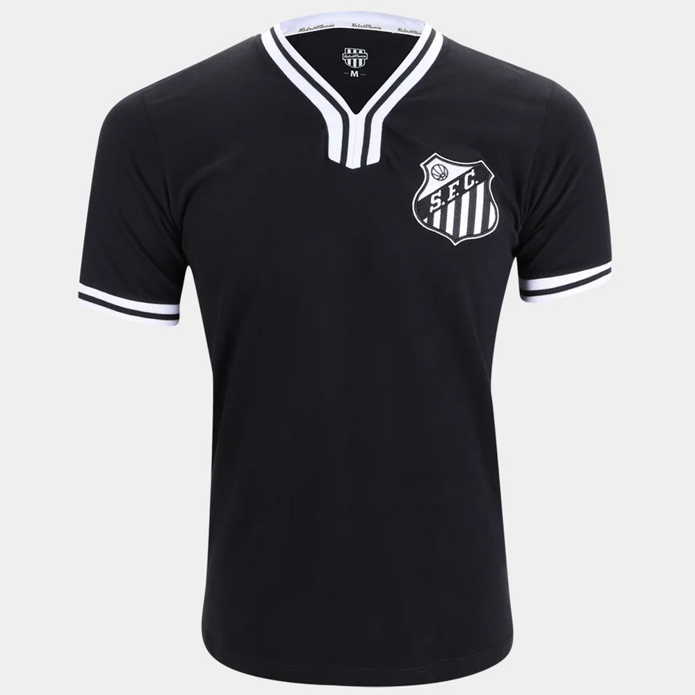 Camisa Santos Vintage Preta Masculina Oficial em Oferta na Shopee
