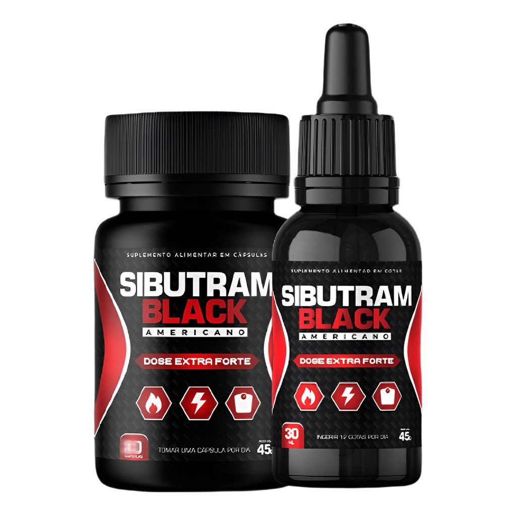 Kit 2 Sibutram Black American / 1 Capsulas + 1 Gota  Full em Oferta na Shopee