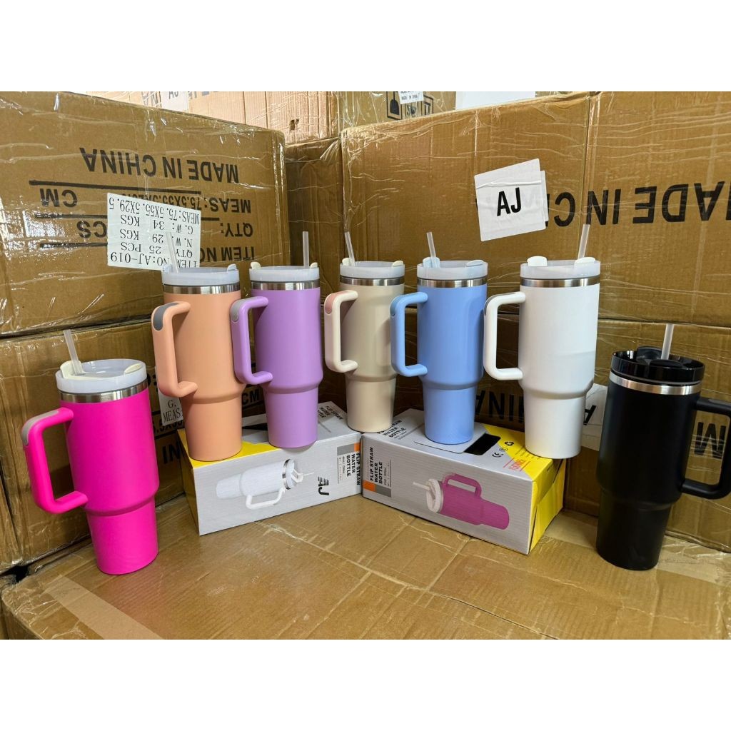 Caneca térmica 1,2 litros com Alça e Canudo, Copo inoxidável Grande