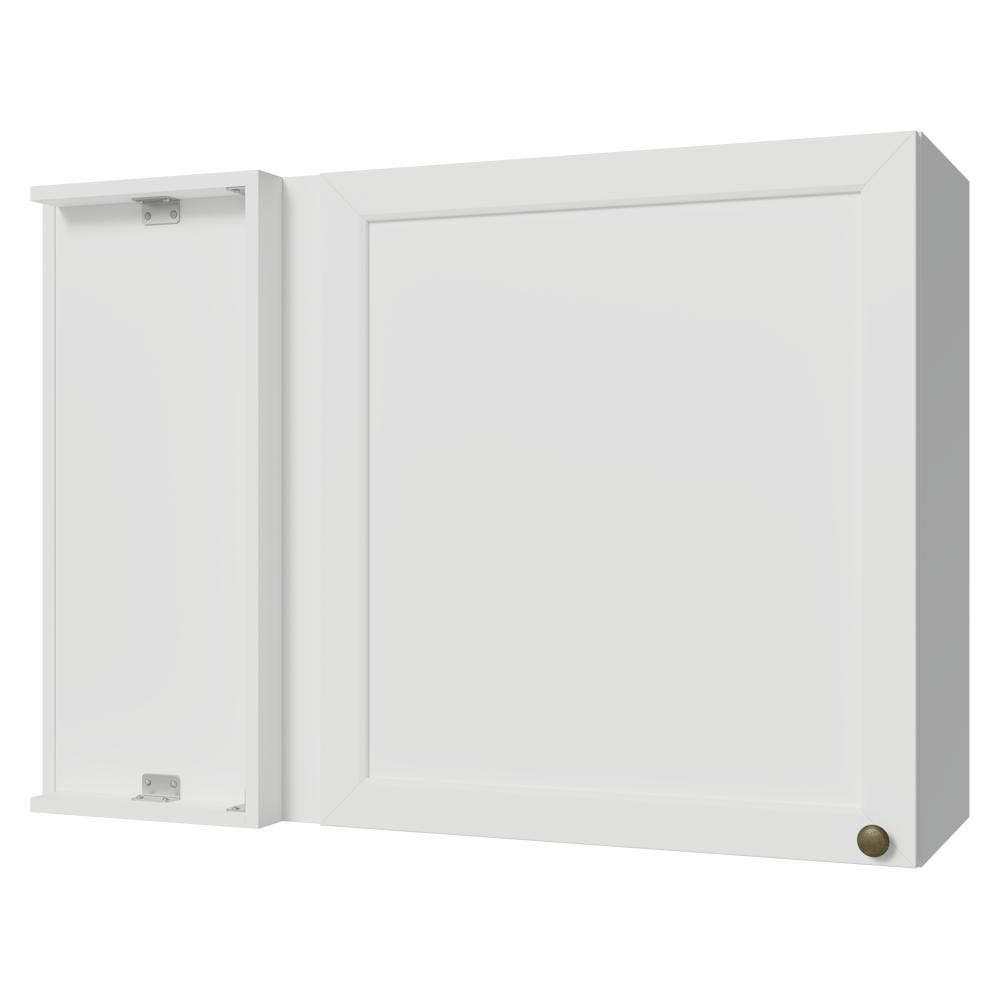 Armário Aéreo de Canto 1 Porta Branco Vik Madesa em Oferta na Shopee