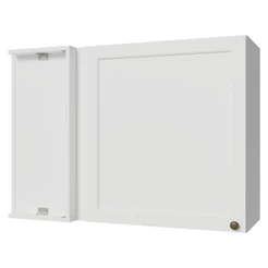 Armário Aéreo de Canto 1 Porta Branco Vik Madesa