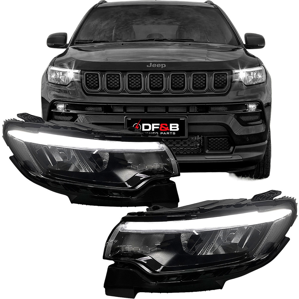 Farol Dianteiro Jeep Compass 2022 2023 2024 2025 Full Led