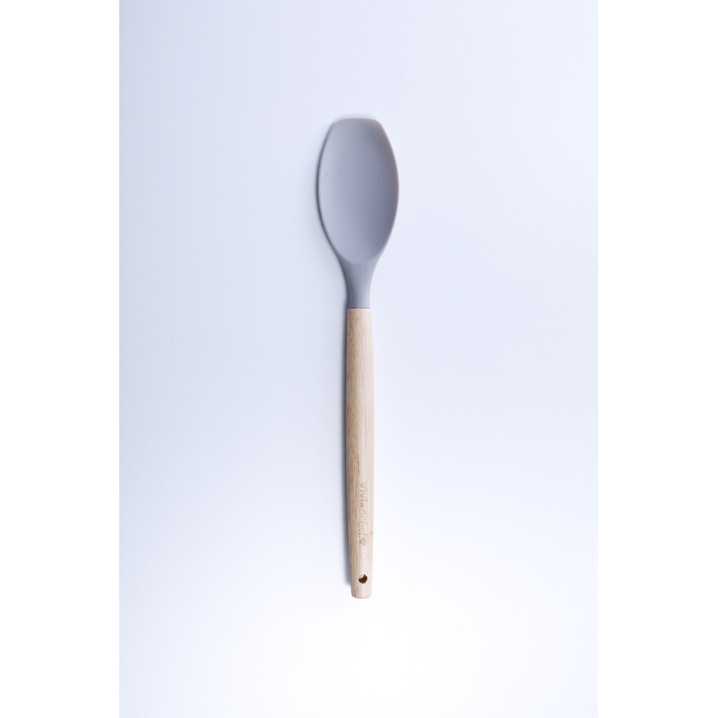 Espátula Colher Silicone Cinza Doce 30cm Vivian Chef em Oferta na Shopee