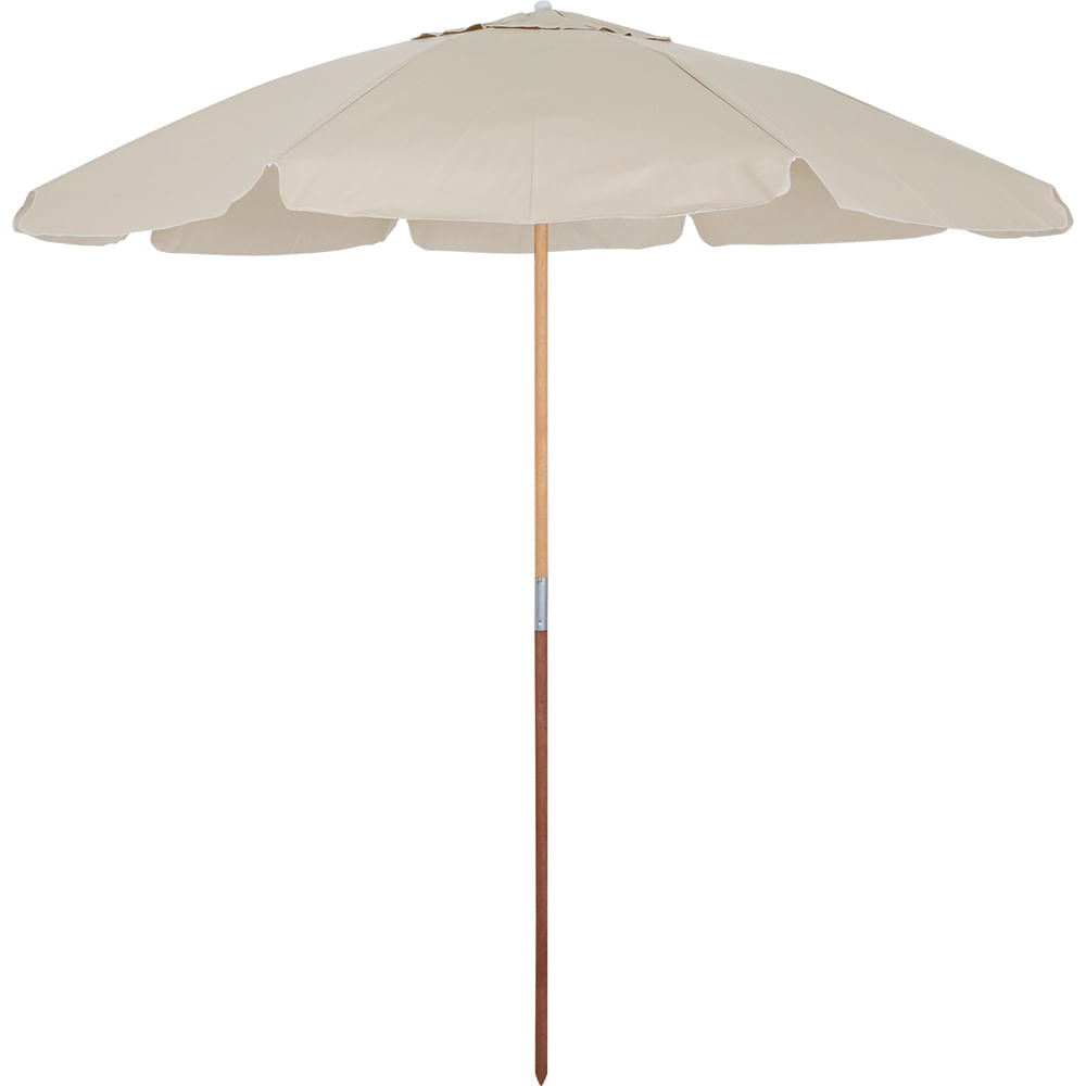 Guarda-Sol Guarapari em Bagum e Haste de Madeira 1,80m Bege Bel em Oferta na Shopee
