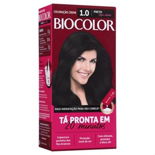 Tintura de Cabelo Biocolor Preto Peça-Chave 1.0 em Oferta na Shopee
