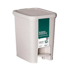 Lixeira com Pedal 12 Litros Creme Línea
