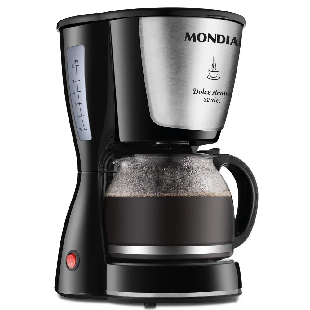 Cafeteira elétrica 800W jarra de vidro 32 xícaras Dolce Arome 32  C-32-32X Mondial - Home Appliances