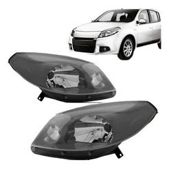 Par Farol Sandero 2012 A 2014 Manual Máscara Cinza Oferta