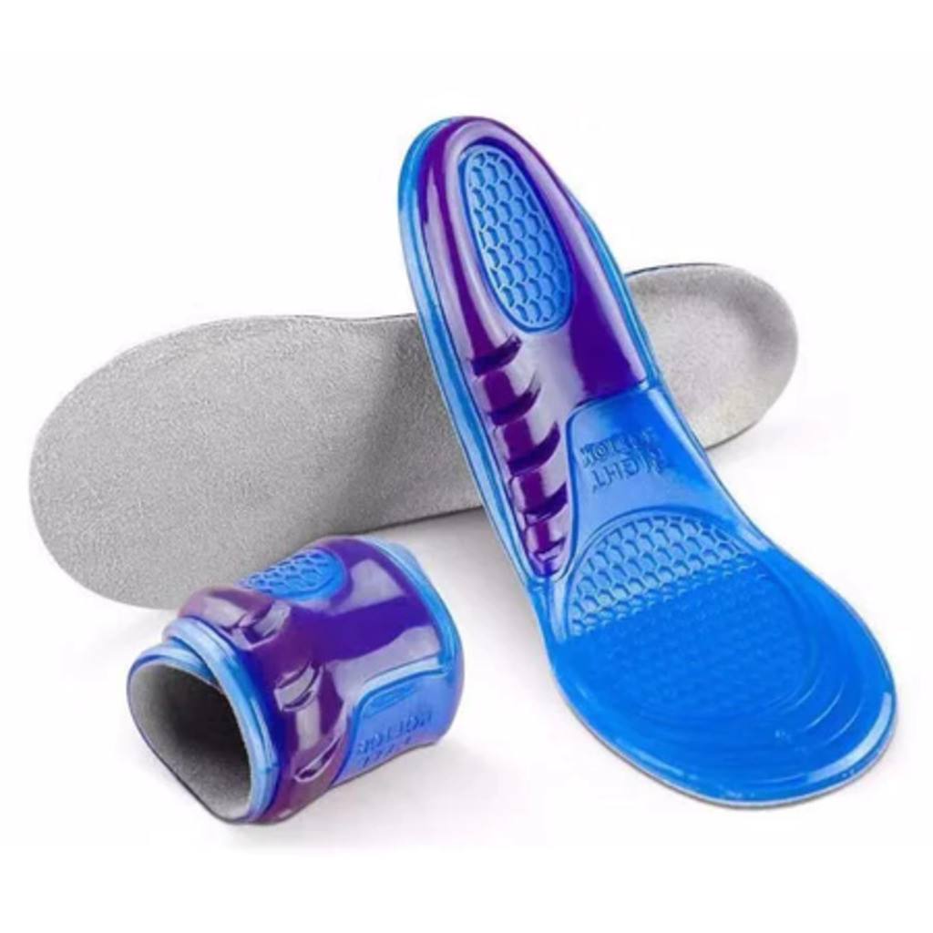 Palmilha Ortopédica Gel de Silicone para Dores nos Pés Anti Impacto para Sapato