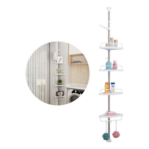 Organizador Banheiro Suporte Prateleira Cantoneira Ajustavel 1M Ate 3,2M em Oferta na Shopee