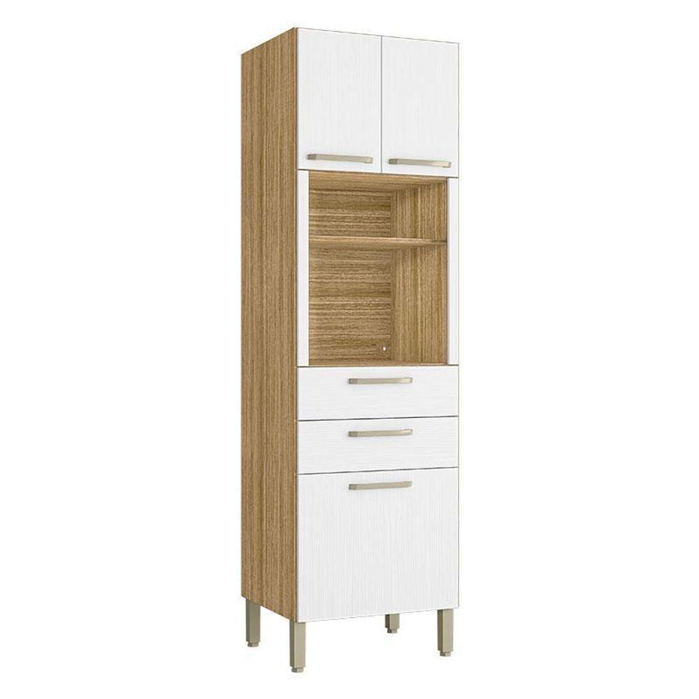 Armário Paneleiro Ametista Micro-ondas 2 Gavetas feita na tonalidade Freijó Supremo - Kits Paraná em Oferta na Shopee