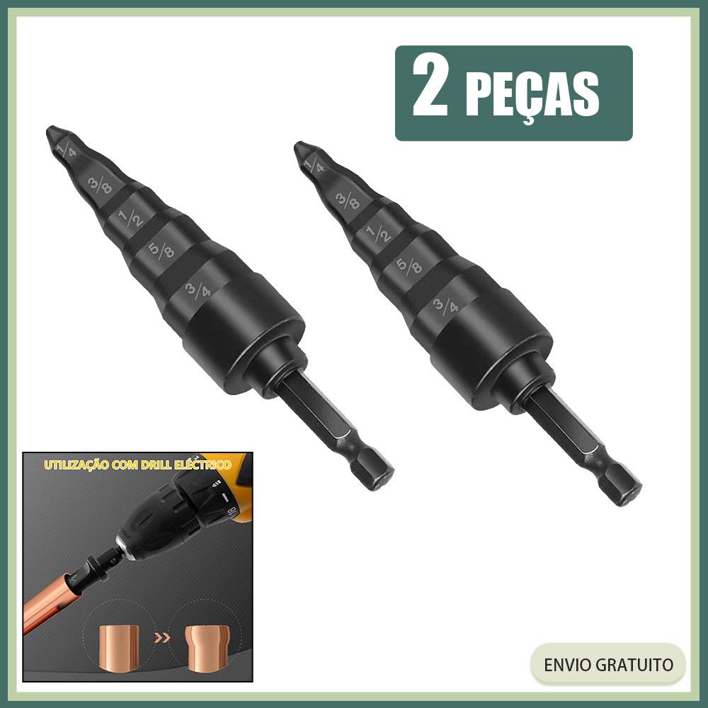 2x Alargador de tubo de cobre com pega hexagonal Alargador de tubo de cobre 5 em 1 Alargador de tubo de cobre Alargador