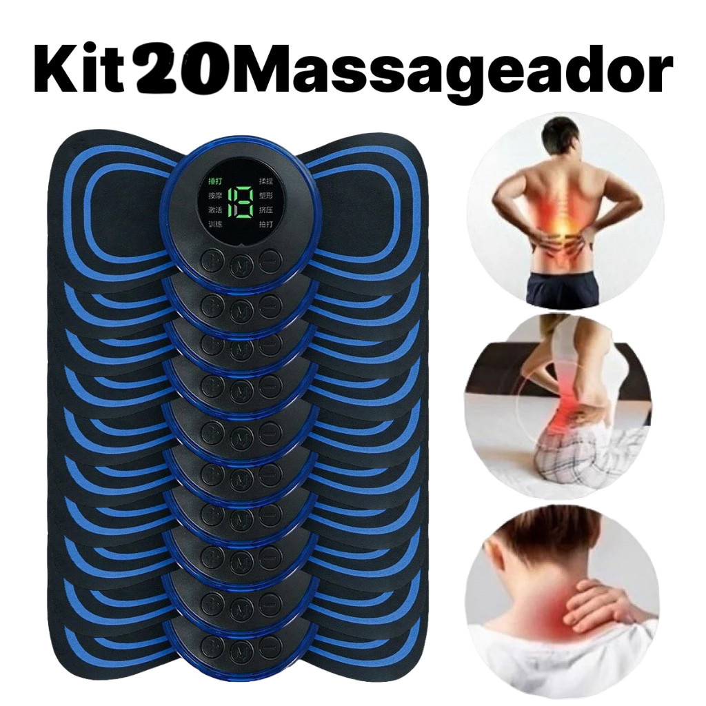 kit 20 Mini Massageador Elétrico Portátil Cervical EMS Alivia Dores Corpo Pescoço em Oferta na Shopee