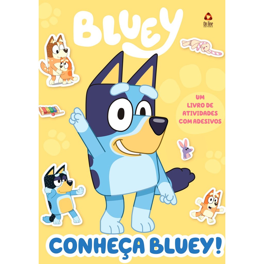 Bluey Livro de Atividades com Adesivos - Conheça Bluey! em Oferta na Shopee