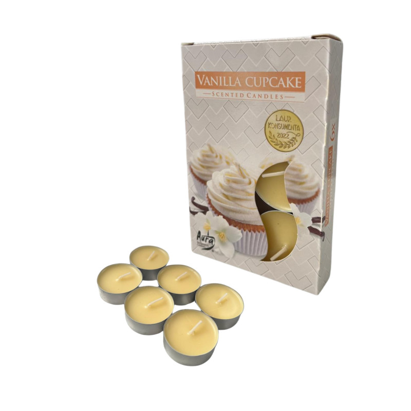 Kit 6 Velas Bolo Baunilha Rechaud Difusor Fondue 6h