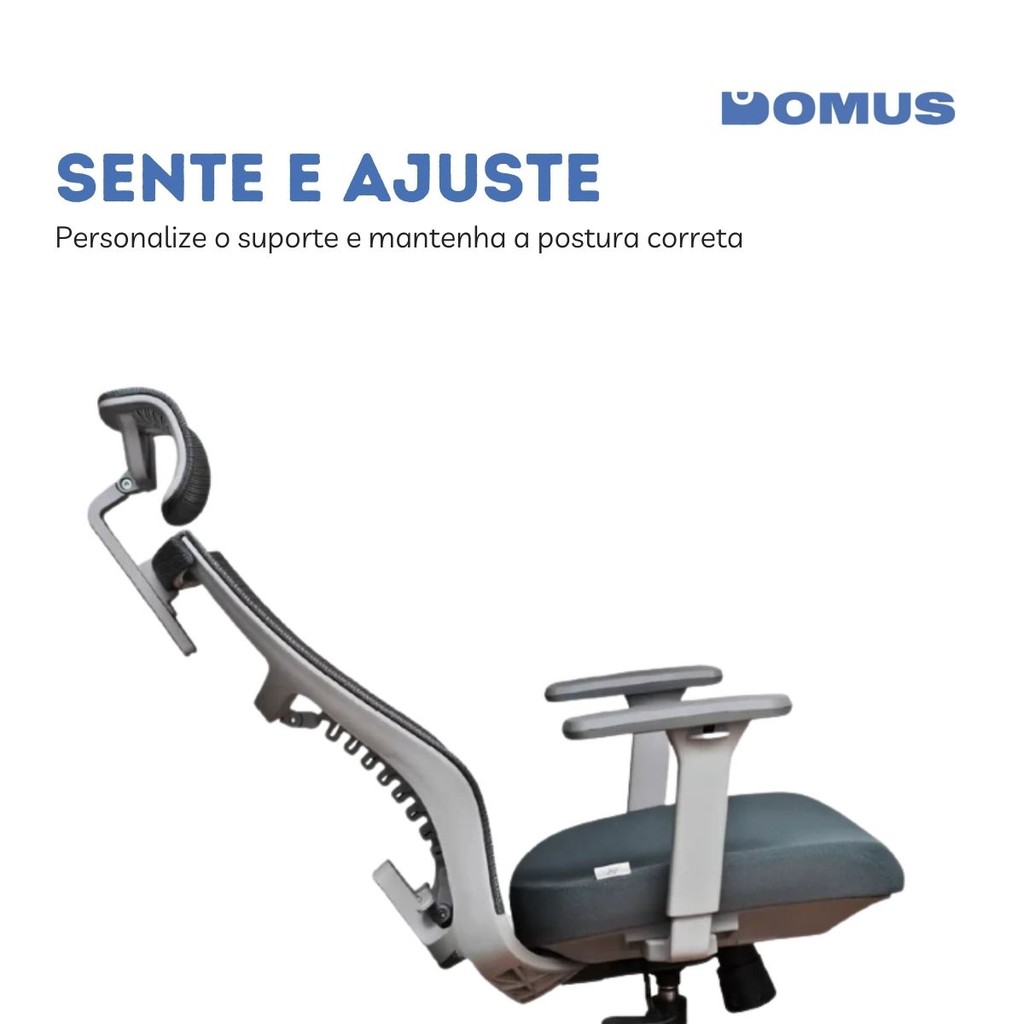 Cadeira de Escritório Mesh Ergonômica Vertta Preta Elements — imagem 2 de 2