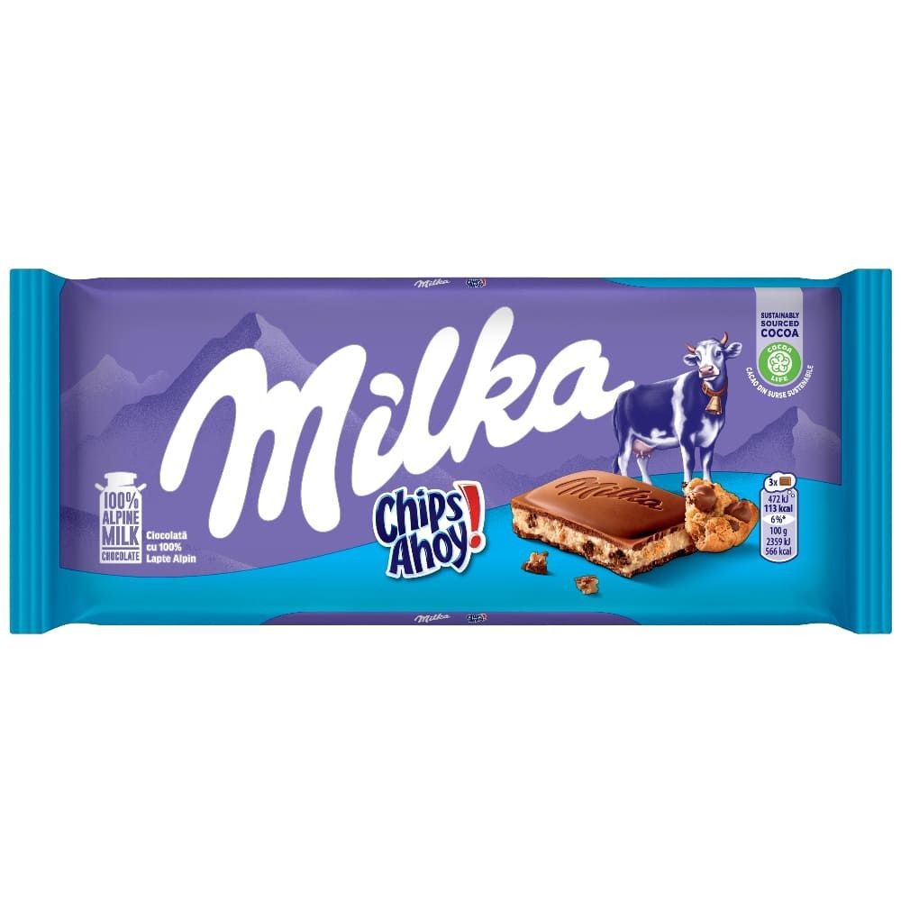 Chocolate Milka Chips Ahoy com 100g - Food & Beverages
