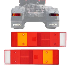 Kit 2 Lentes da Lanterna Traseira Iveco Strallis Tector Universal 93161844 1999 A 2007 Universal