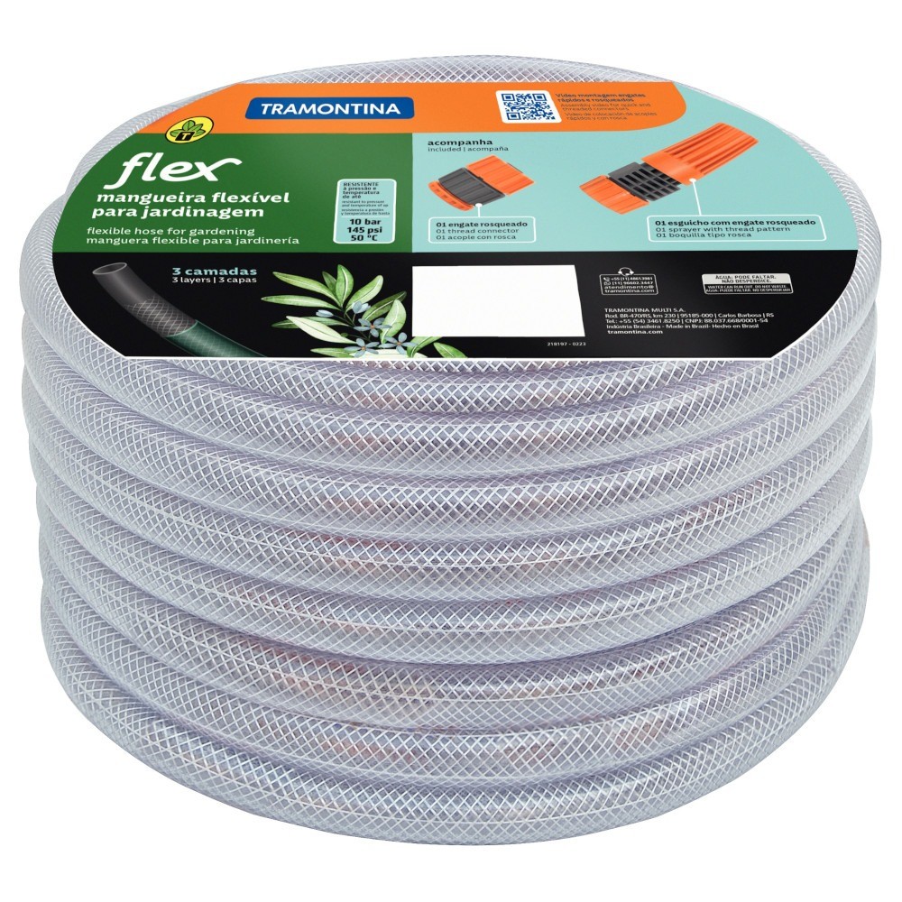 Mangueira flexível para jardim 1/2" com 20 metros Tramontina - Home & Living