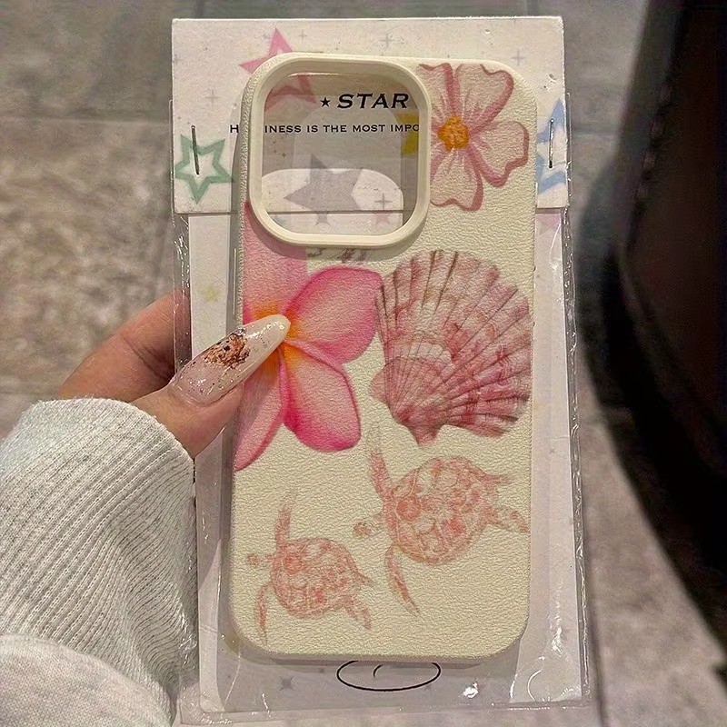 Para Samsung S24 S25 Ultra S23 FE S23 S22 S21 Plus A15 A54 A55 A34 A35 A52 A16 Caso Rosa Tartaruga Do Mar Havaiano Flor 