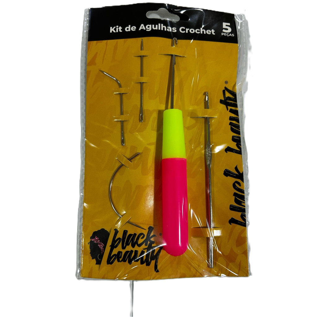 Kit de Agulhas Crohet Profissional - 5 Peças para Tranças, Dreads e Aplicação de Cabelo em Oferta na Shopee