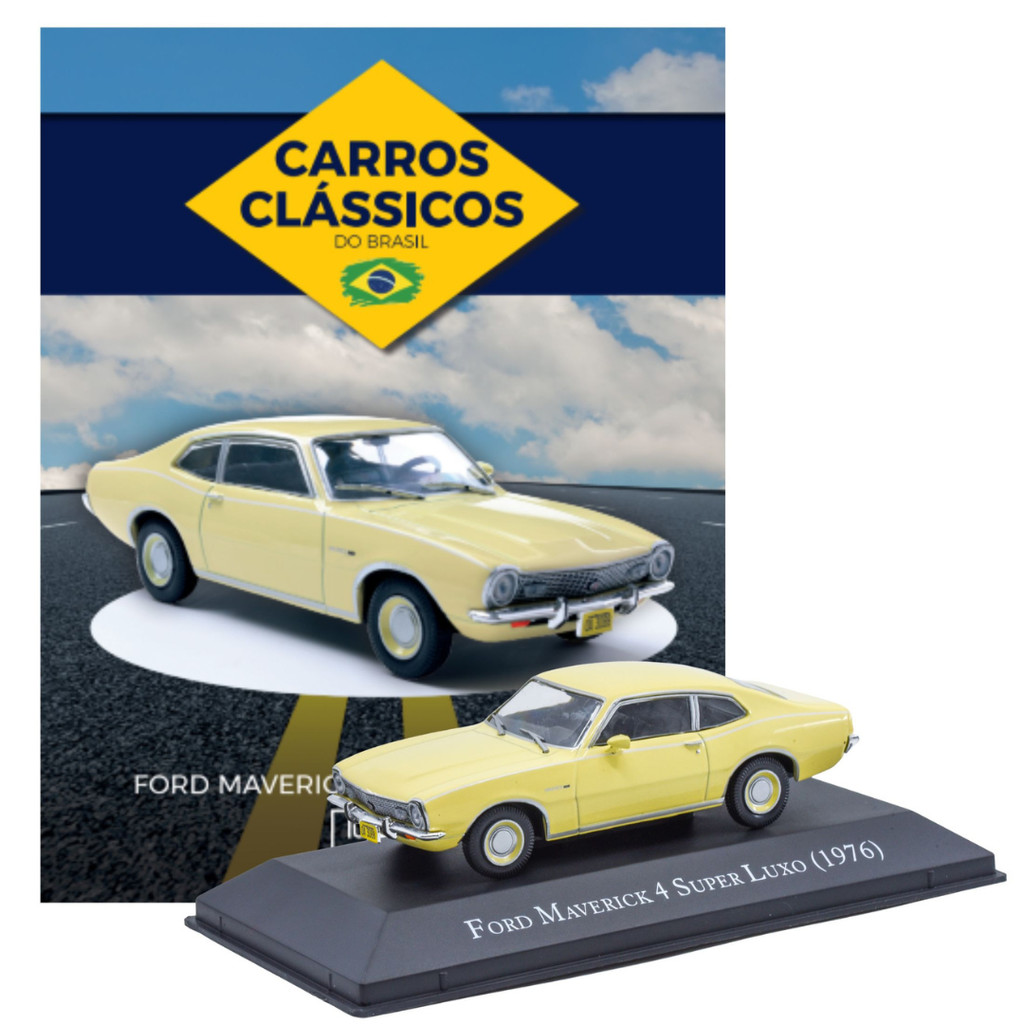 Coleção Carros Clássicos do Brasil: Ford Maverick 4 Superluxo (1976) - Edição 31
