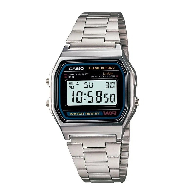 Relógio Casio Vintage A158WA-1DFU Prata em Oferta na Shopee