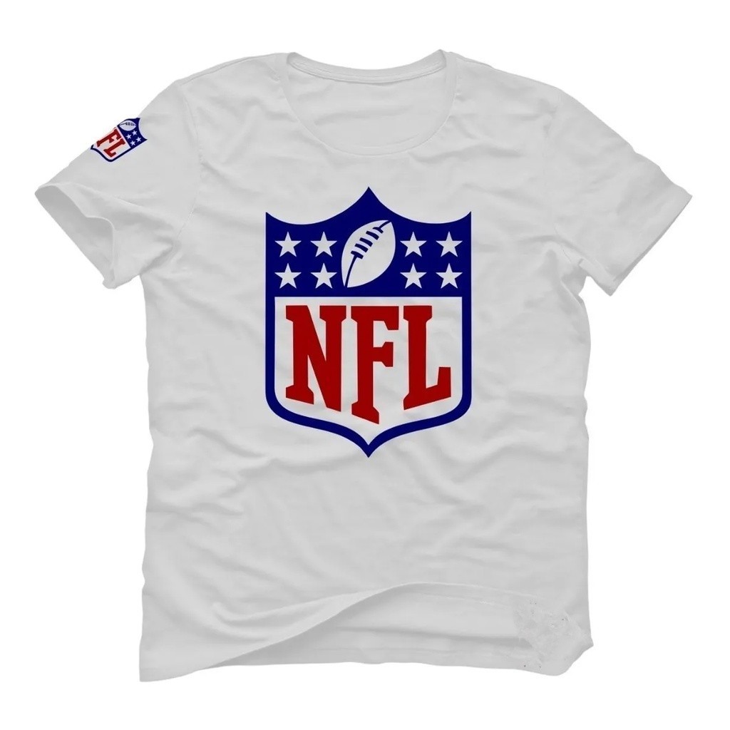 Camiseta Futebol Americano NFL Logo Unissex novidade envio imediato Js Cod Fashion