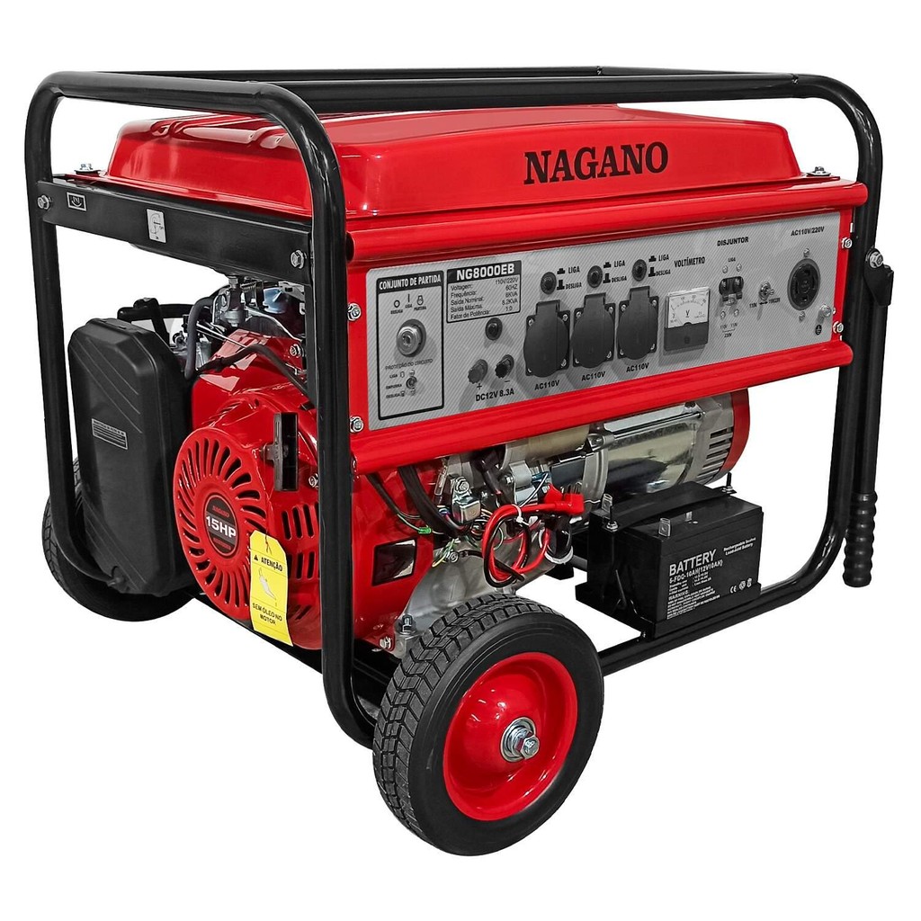 Gerador de Energia a Gasolina 8.2kva Monofásico 110v220v Partida Elétrica 15hp em Oferta na Shopee