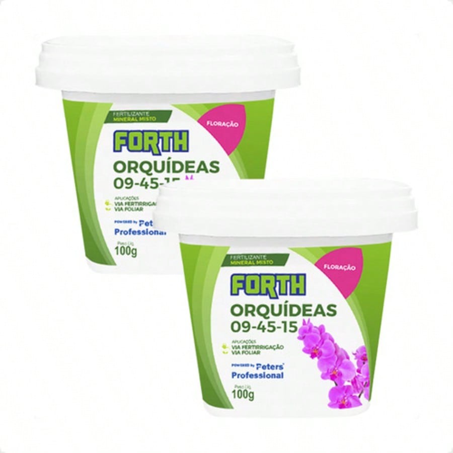 Kit 2 Adubos Forth Orquídeas Floração 09-45-15 - 100g em Oferta na Shopee