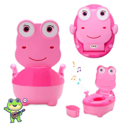 Troninho Infantil Musical Penico Sapinho Rosa Bebe Desfralde Divertido Replay Kids