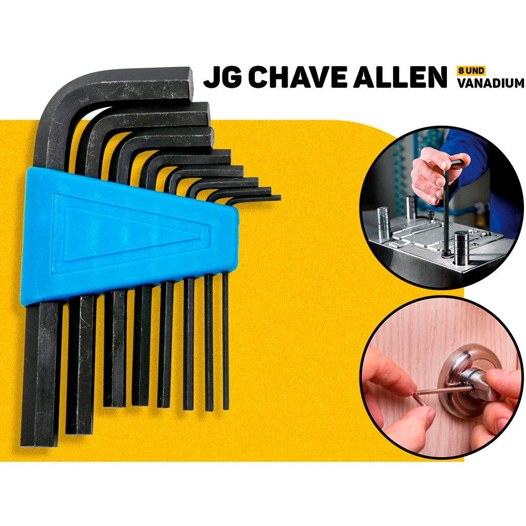 Conjunto de Chaves Allen 8 Peças Bramix 1,5Mm A 8,0Mm Ferramentas Portáteis Profissionais Aço Temperado	 em Oferta na Shopee