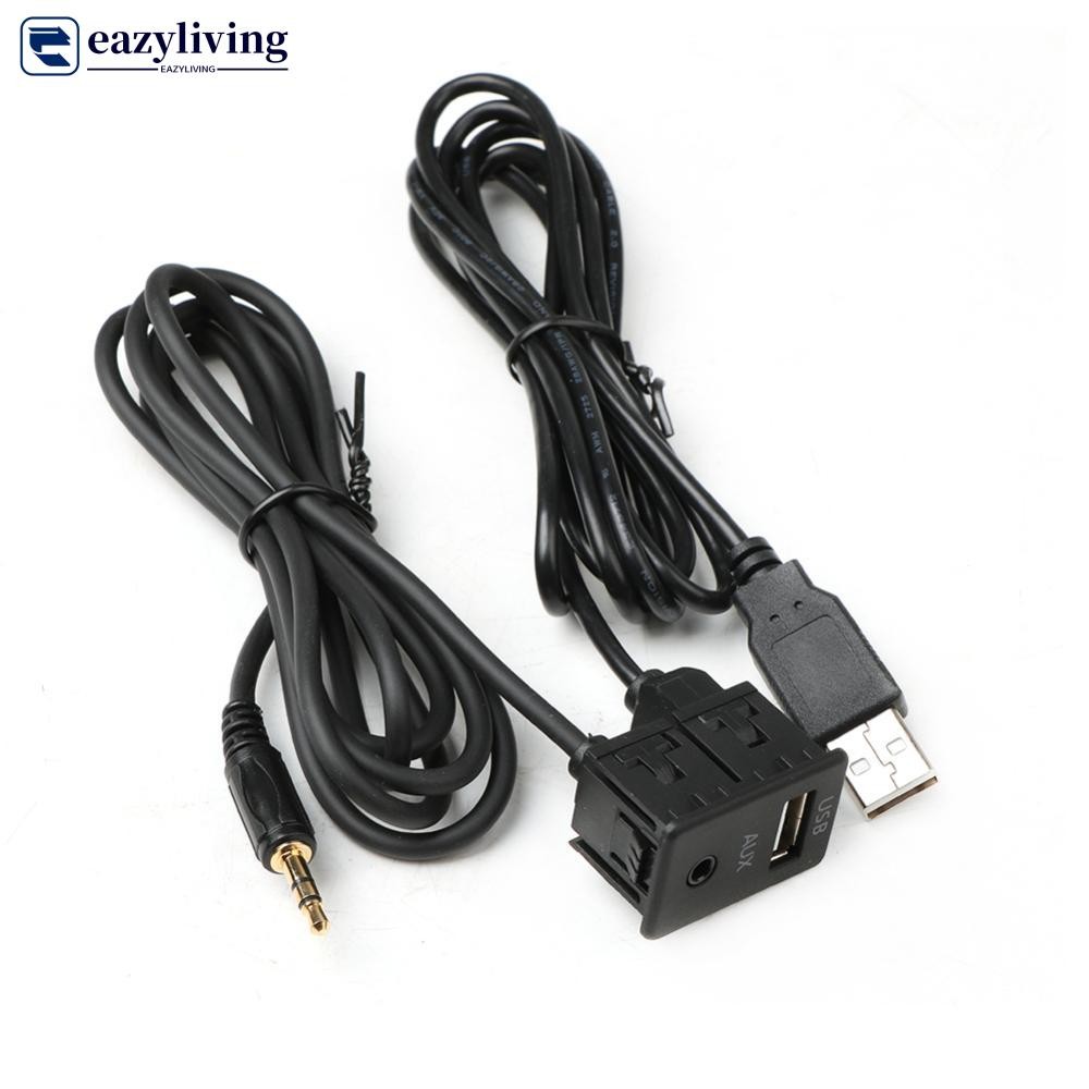 EAZYLIVING Universal 150CM Painel Do Carro Montagem Embutida AUX De Porta USB Barco Automático Adaptador Cabo Extensão C