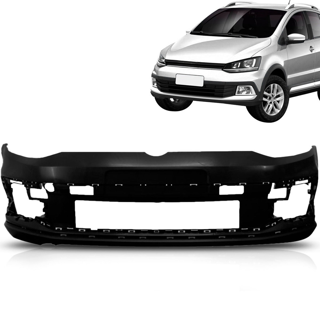Parachoque Dianteiro Crossfox Space Cross Pepper Xtreme 14 15 16 17 18 19 20 21 Preto Liso Parcial
