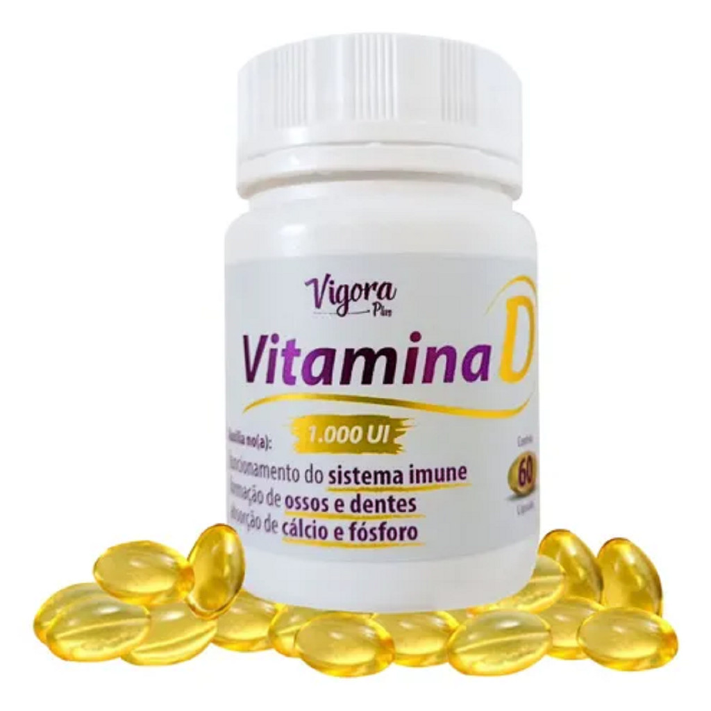 Vitamina D 1.000 Ui Vigora Plus 60 Cápsulas - Prati