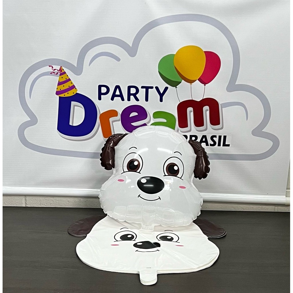 10 Balão Metalizado Cachorro pet pets pet's dog cachorrinho animal estimacao festa decoracao enfeite