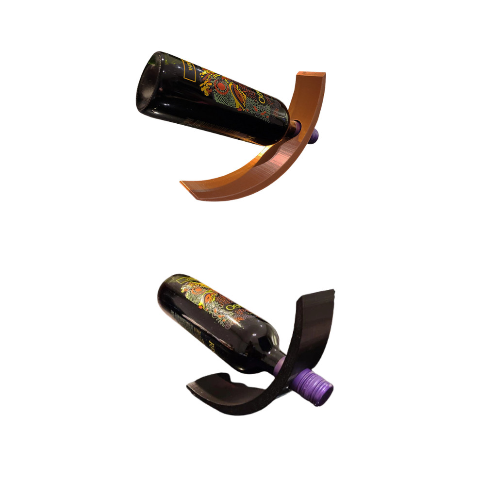 Suporte 3D para Garrafa de Vinho Expositor de Mesa Luxuoso