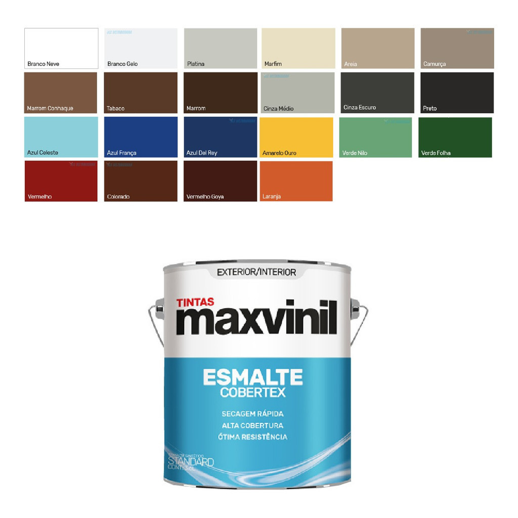 Tinta Esmalte Madeiras E Metais Maxvinil 900ml Tabaco