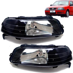 Farol Gol G3 2000 2001 2002 2003 2004 2005 Parati Saveiro Vw Mascara Negra Sem Difusor
