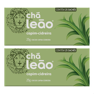 Kit 50 Saquinhos Chá Leão Capim Cidreira Sachê 25g Cada Cx em Oferta na Shopee