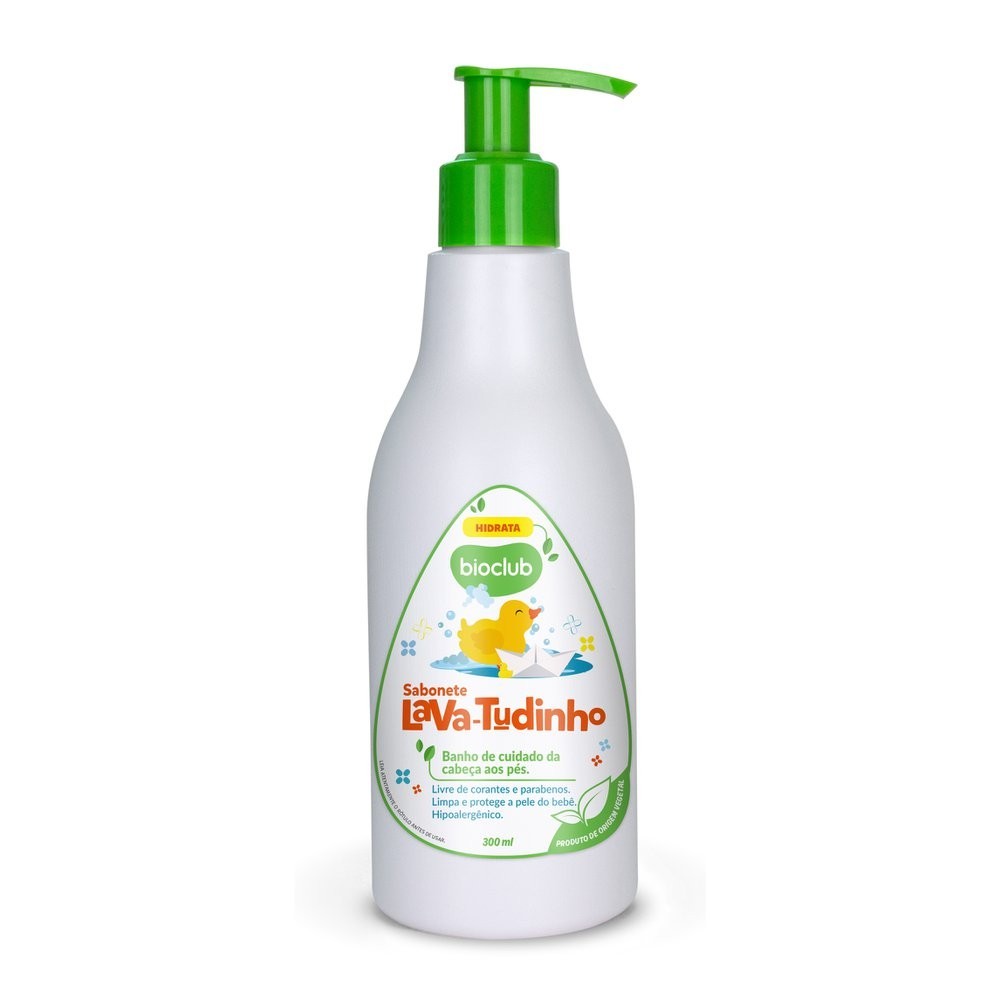 Sabonete Líquido Natural Infantil Lava Tudinho 300ml Bioclub - Mom & Baby