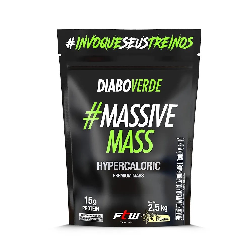 Hipercalorico Massive Mass 2,5kg Diabo Verde Sabor Baunilha