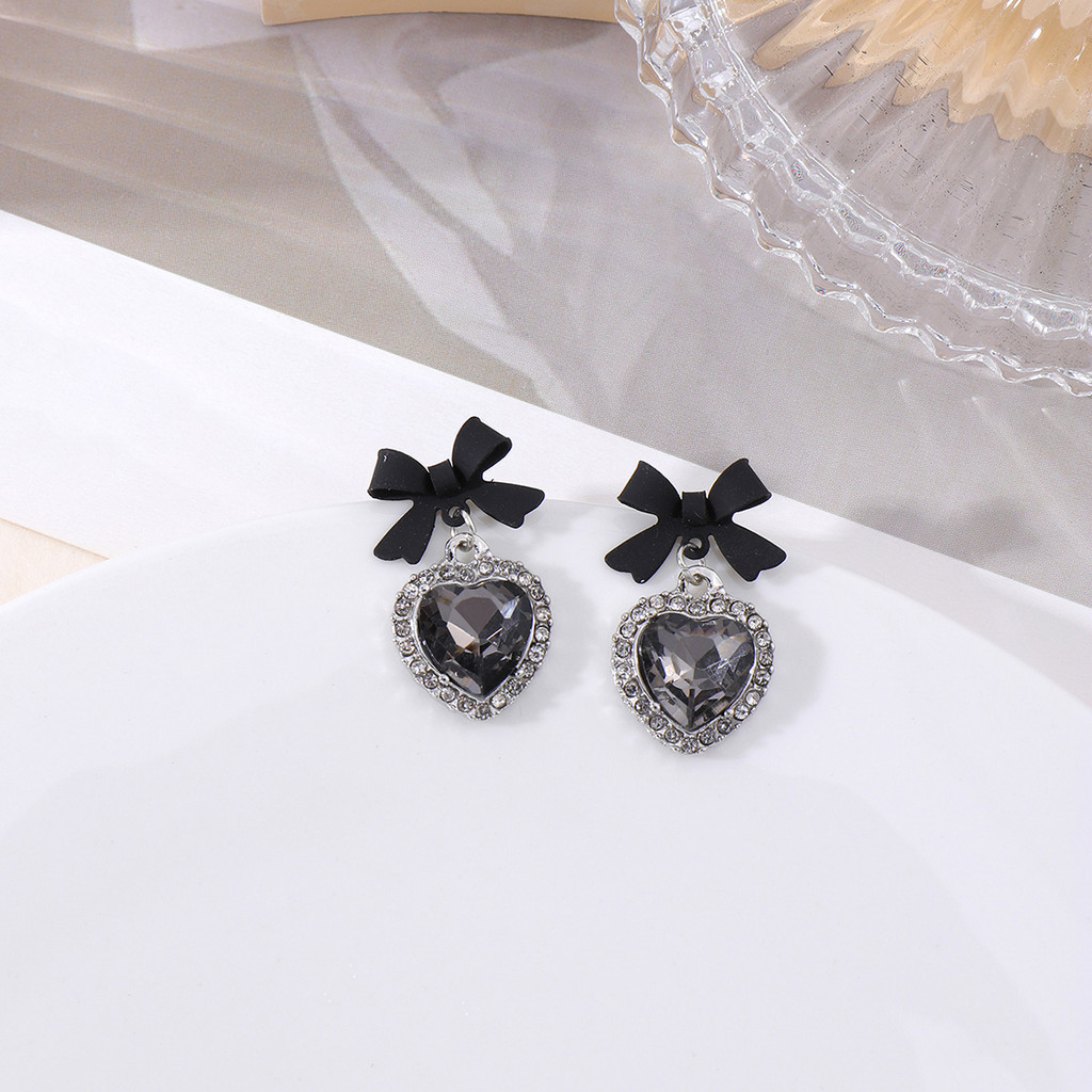 Um Par Doce Estilo de Liga de Amor Geométrico Geométrico Brincos de Coração de Amor Brincos de Aniversário de Senhoras