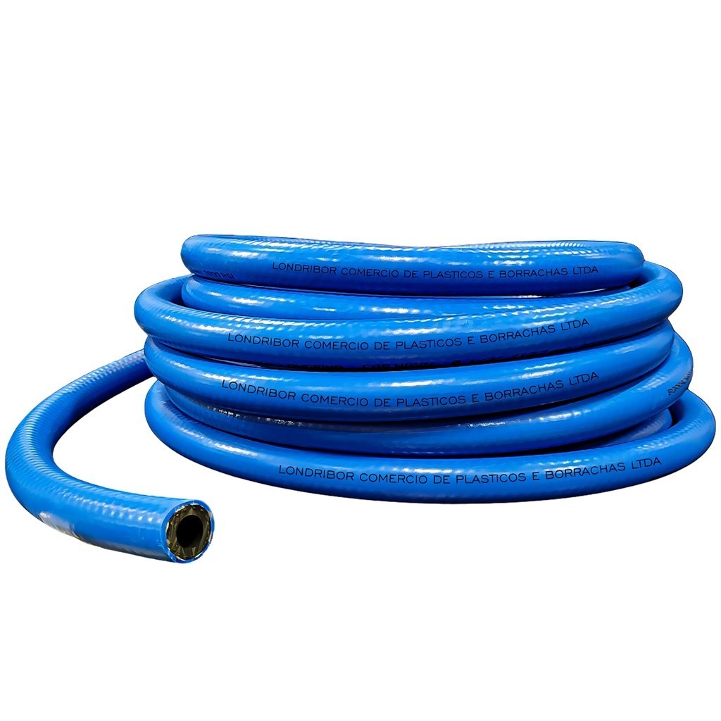 Rolo de 40 Metros Mangueira Lava Auto Premium PVC Borracha Reforçada Jato 1/2 3000 PSI Londribor