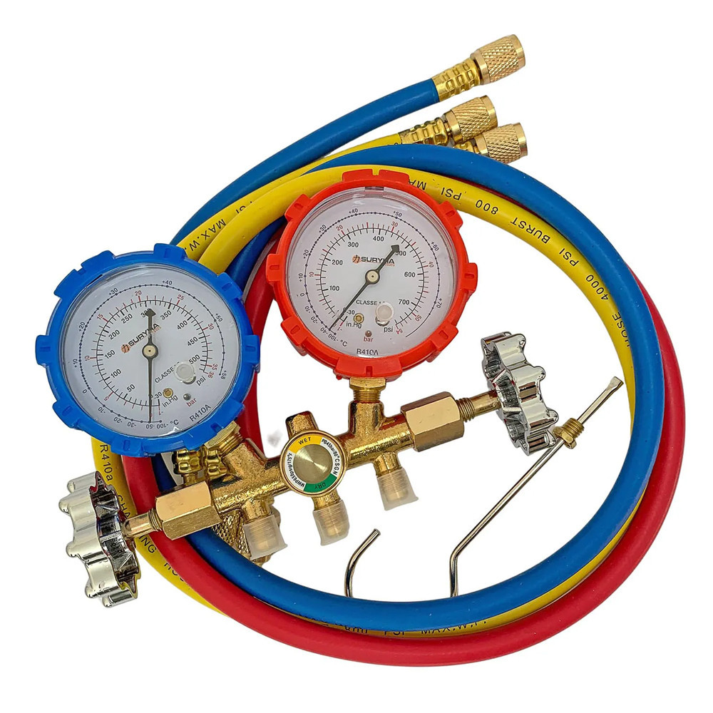 Kit Manifold R410 com Mangueiras 90cm Suryha