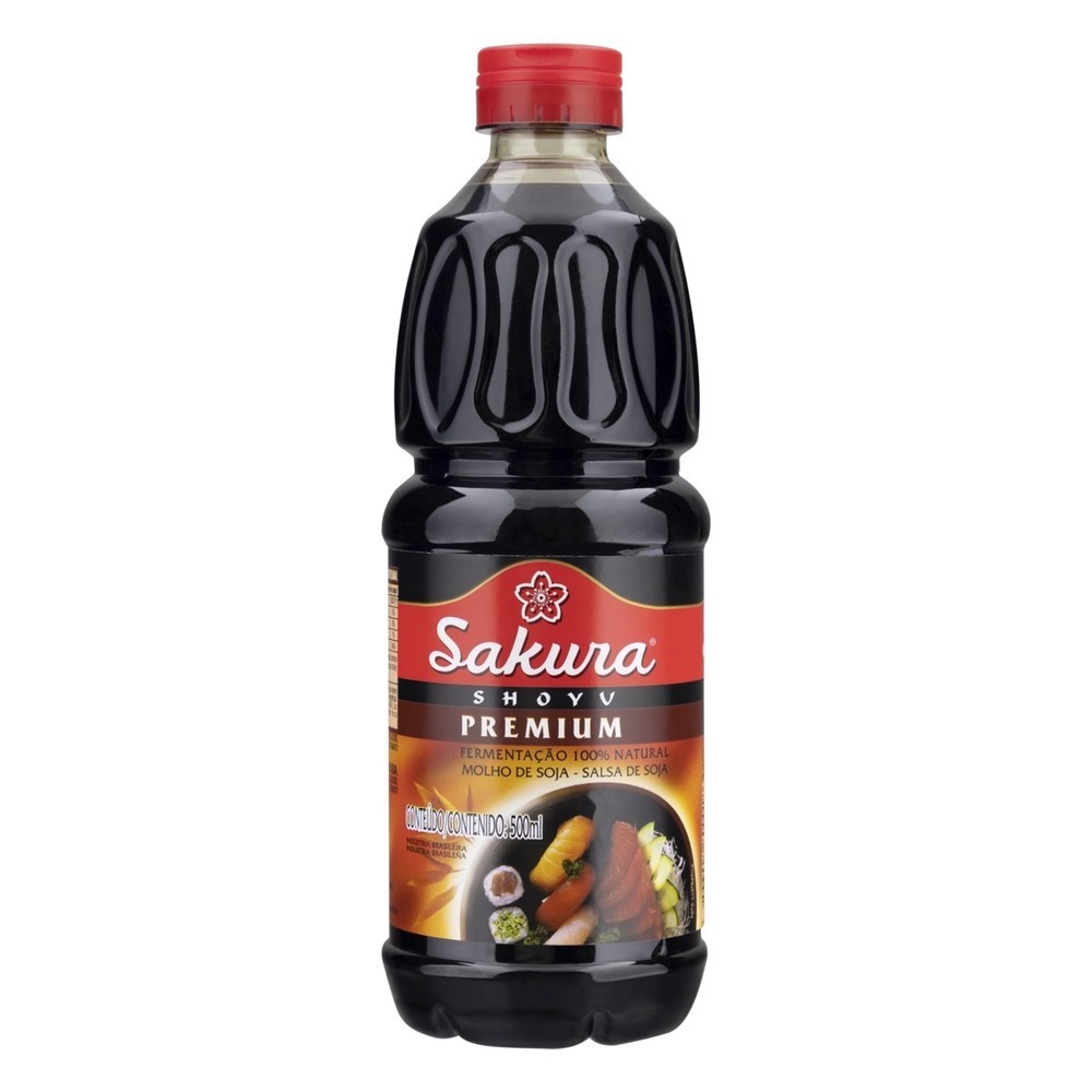Molho de Soja Premium Sakura Shoyu 500ml - Food & Beverages