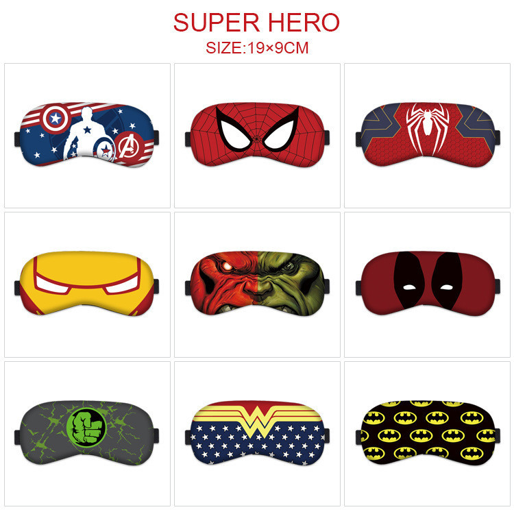 Marvel Super Hero Eye Mask Superman Iron Man Blackout 3D Respirável Máscara Para Dormir