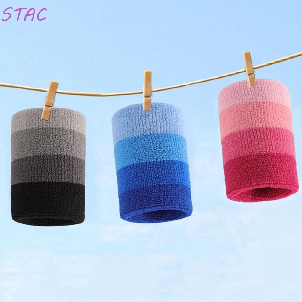 STAC 2pcs/pair Faixa De Suor , Pulseira Elástica Colorida De Tênis , Gradiente De Absorção Esportiva Macia Respirável De Mesa