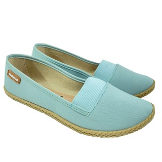 Alpargata Moleca Elástico Lona Sider - Azul Claro em Oferta na Shopee