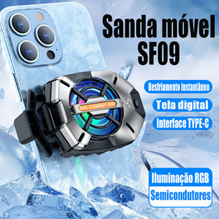 FS09 Black Shark Ventilador De Telefone RGB Portátil Móvel Leve , Radiador Com Maior Área De Resfriamento Para/Tabl